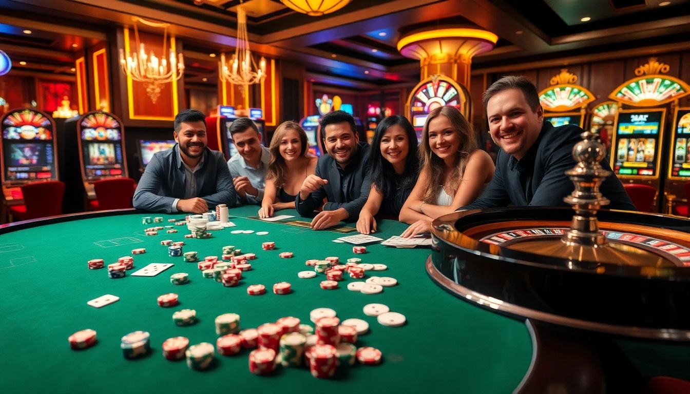 Experience the excitement of BL555 as players strategize their next move at a lively casino table.