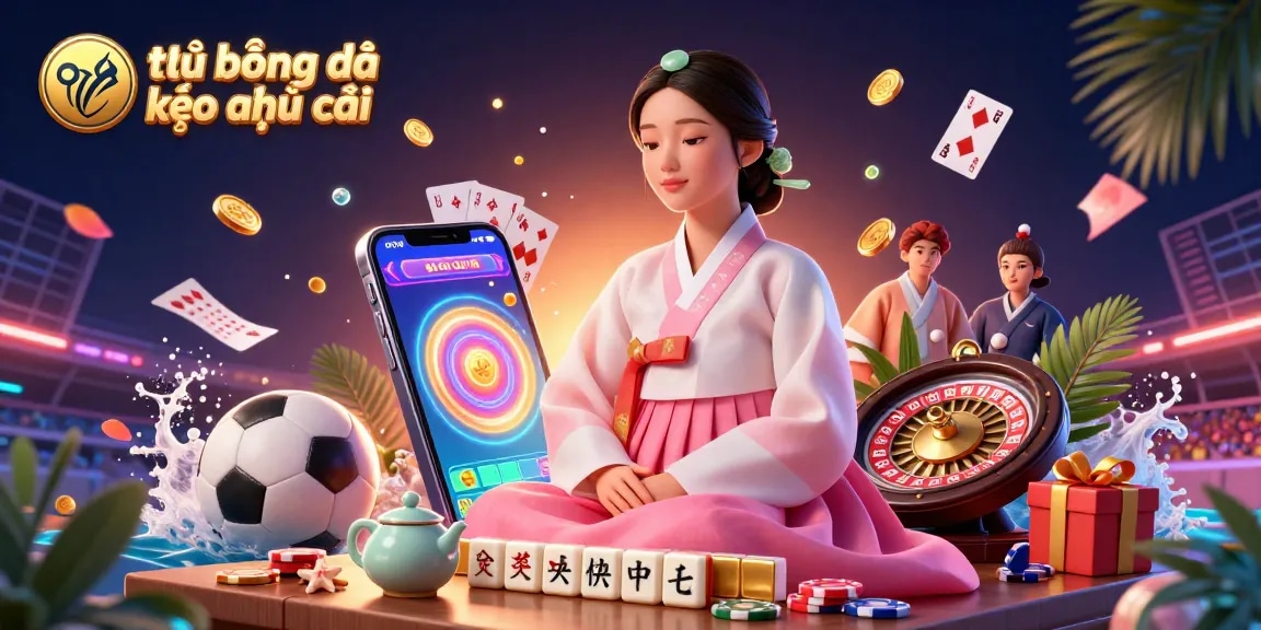 Experience tỷ lệ bóng đá kèo nhà cái with an elegant Asian woman surrounded by dynamic sports betting elements.