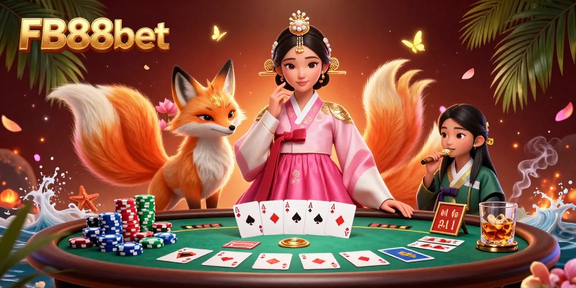 Play poker and win big with FB88bet in a vibrant casino scene filled with luck and excitement.