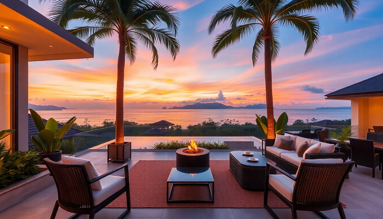 Experience villa management in Phuket with this stunning tropical paradise showcasing outdoor elegance.