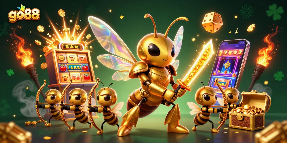 Experience thrilling gameplay with go88 in a vibrant 3D casino illustration featuring wild winning elements.