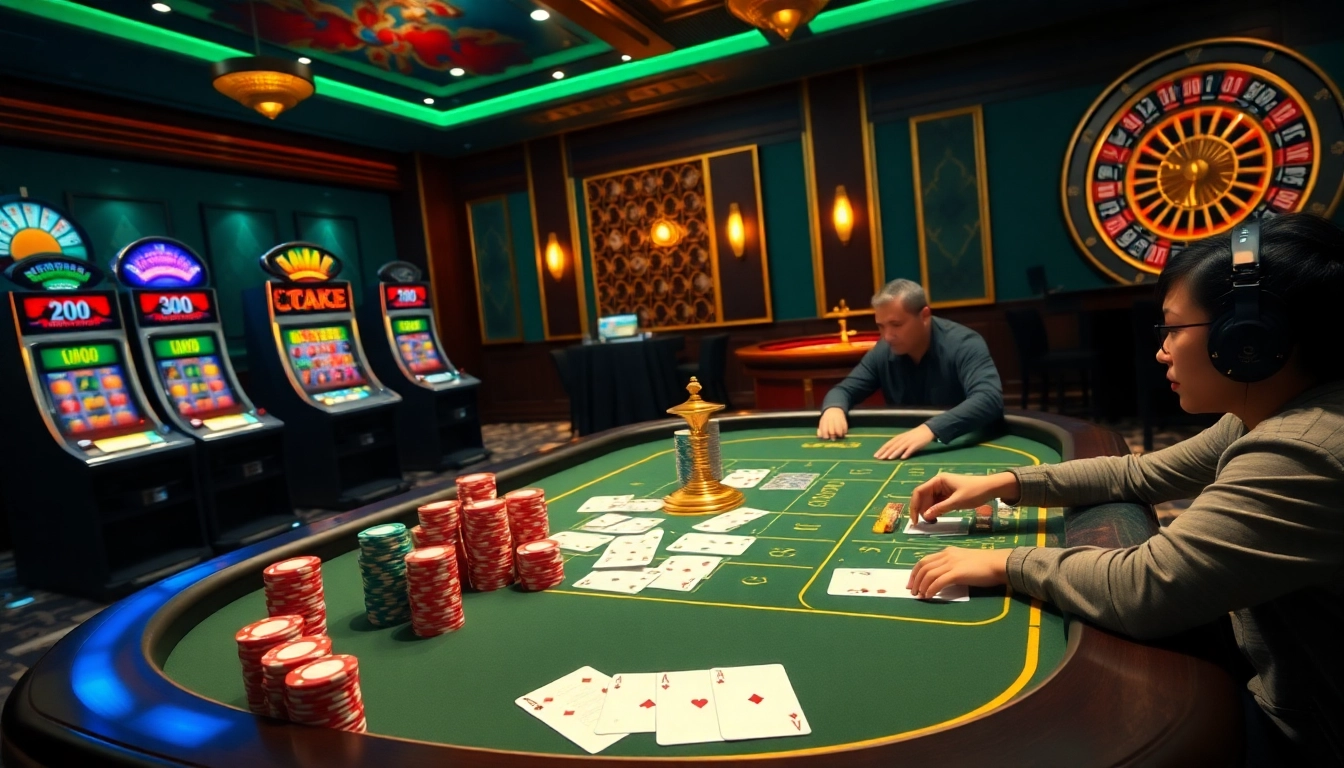 Experience the excitement and luxury of gambling at 69vn.gb.net with vibrant casino visuals.