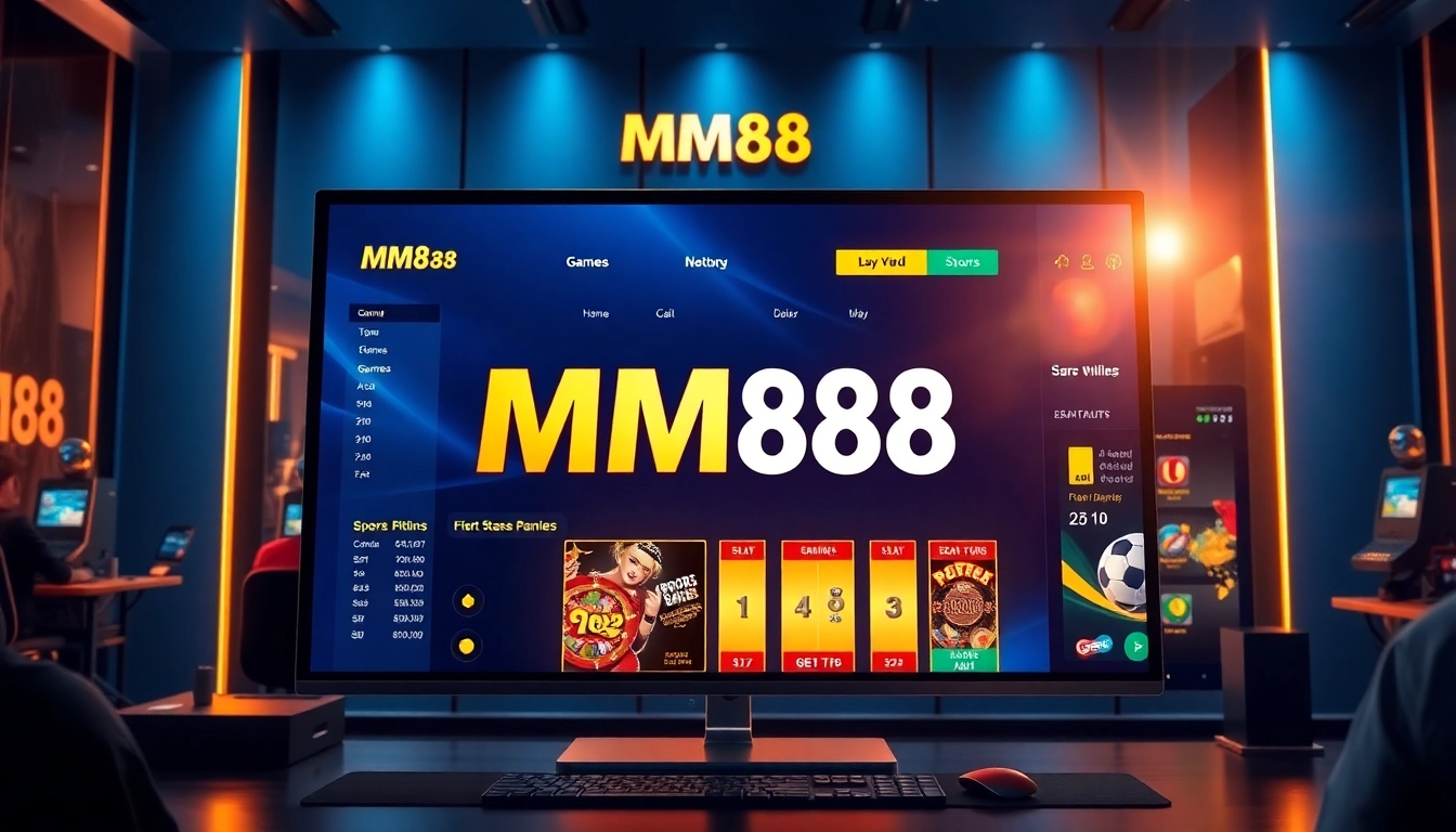 MM88 online gaming platform interface showcasing vibrant live dealer games and betting options.