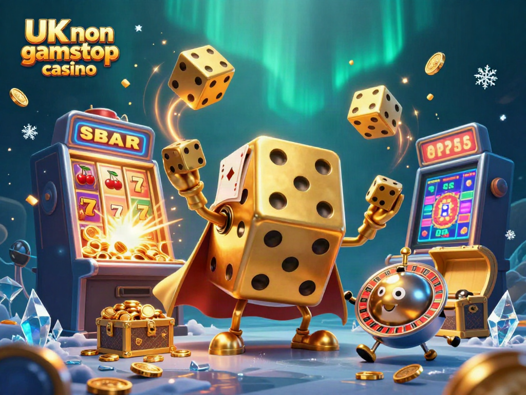 Experience exciting gameplay at UK non gamstop casino with vibrant dice and casino elements.