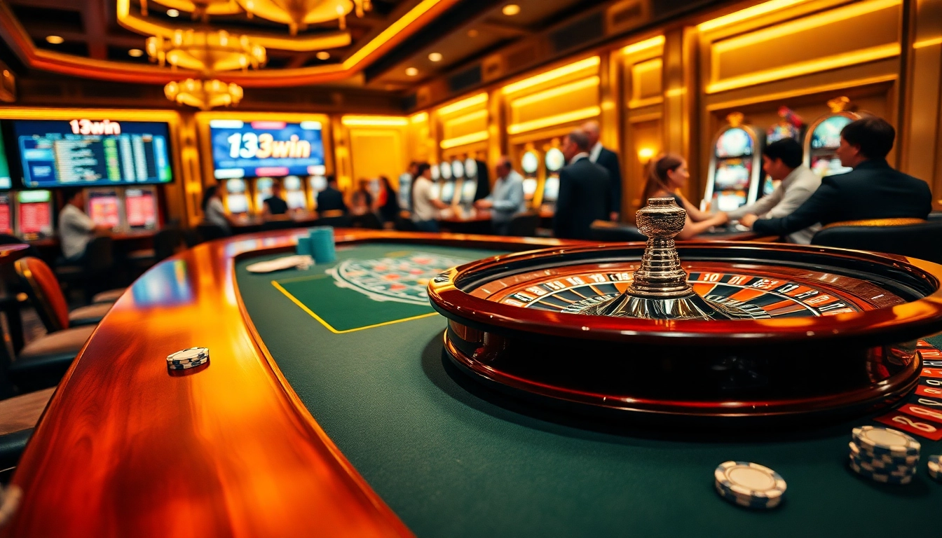 A passionate gamer placing bets at the 13win casino roulette table, highlighting excitement and strategy.