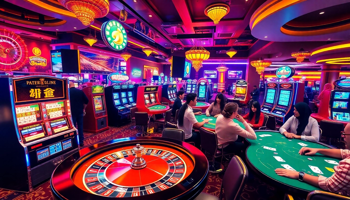 The dynamic casino floor highlights the excitement of gambling, showcasing the 188bet link accessibility for online players.