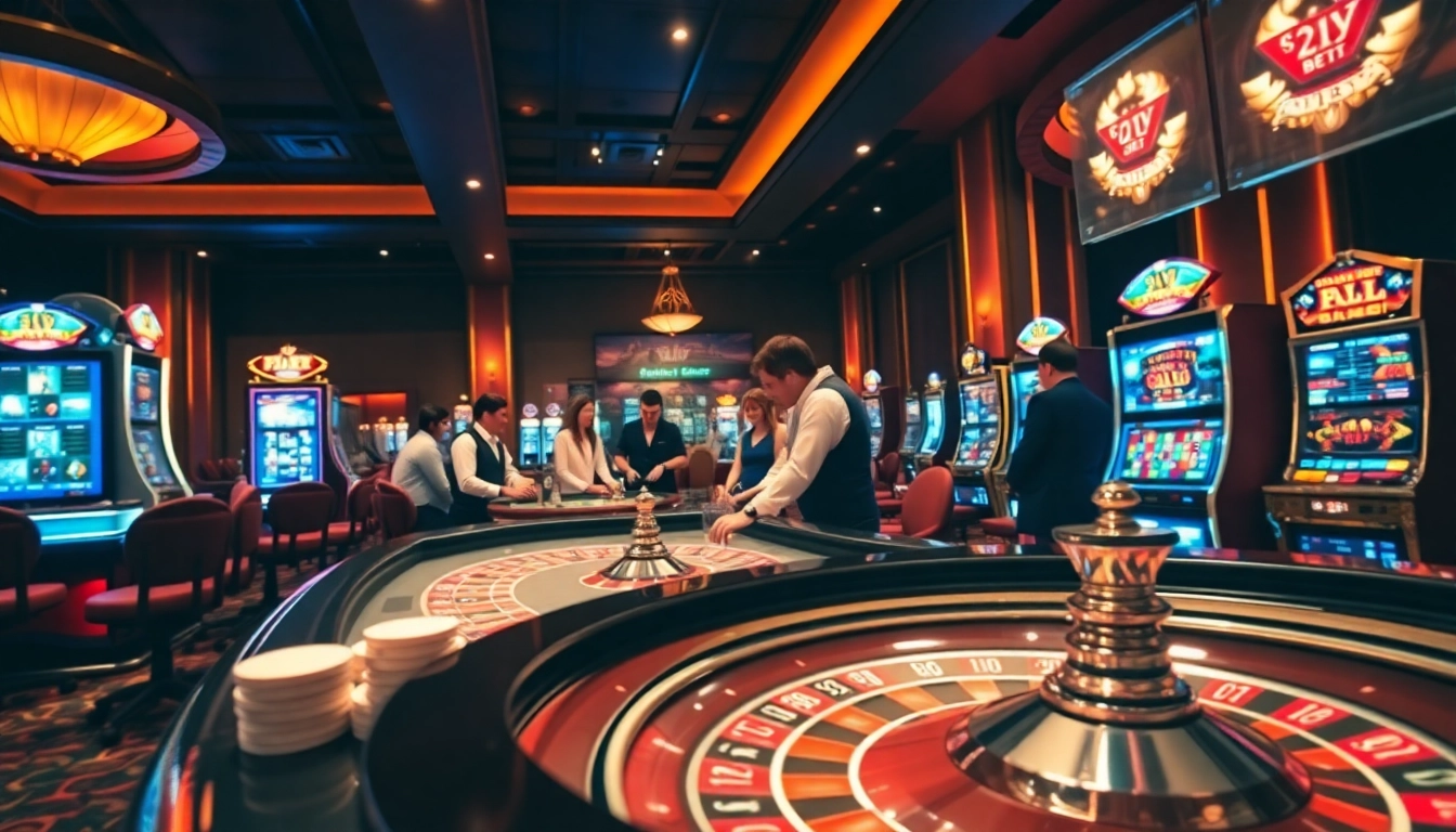 FABET livens the casino experience with poker chips, slot machines, and roulette excitement.