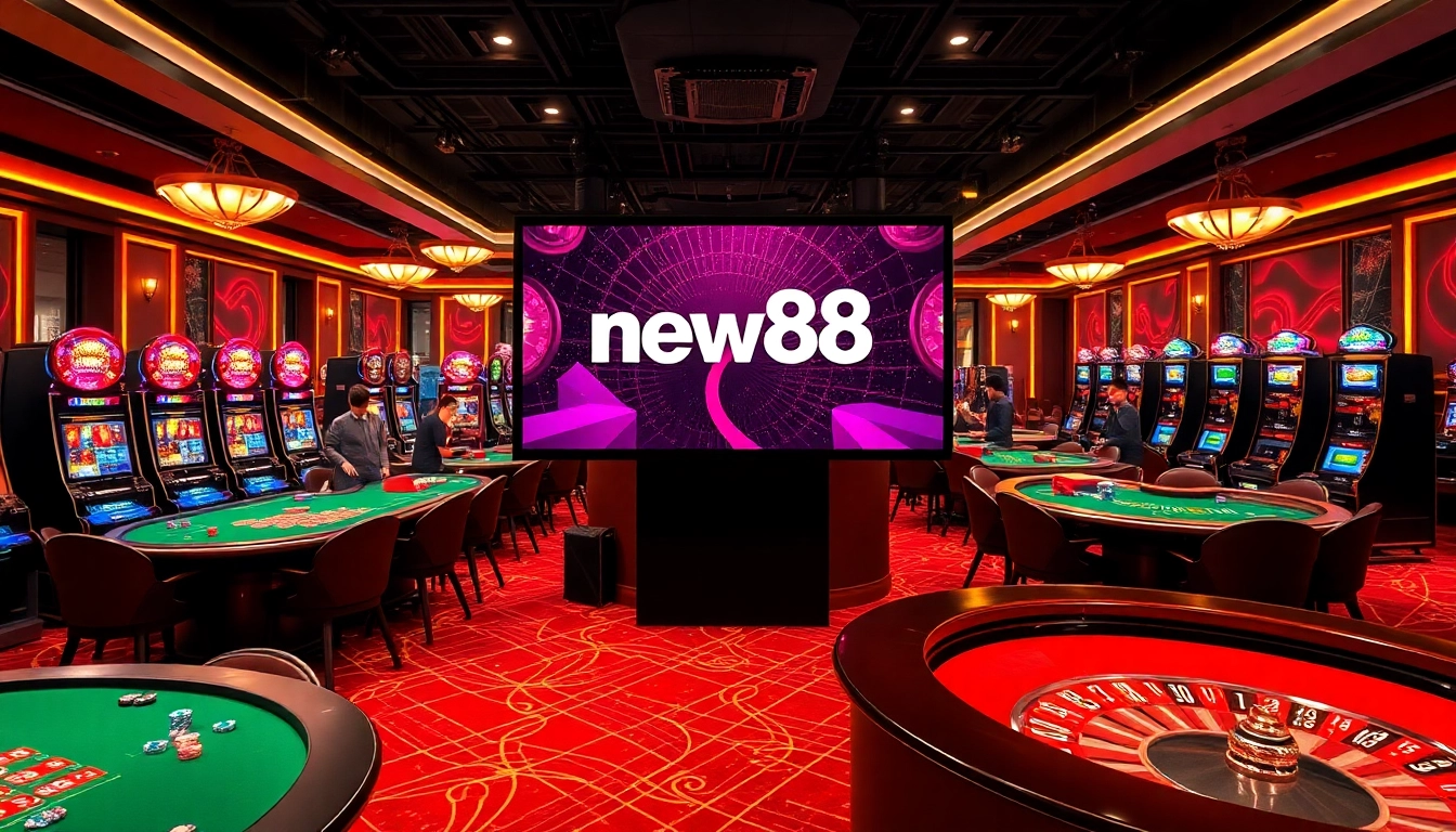 new88 online casino scene featuring vibrant tables and engaging gameplay
