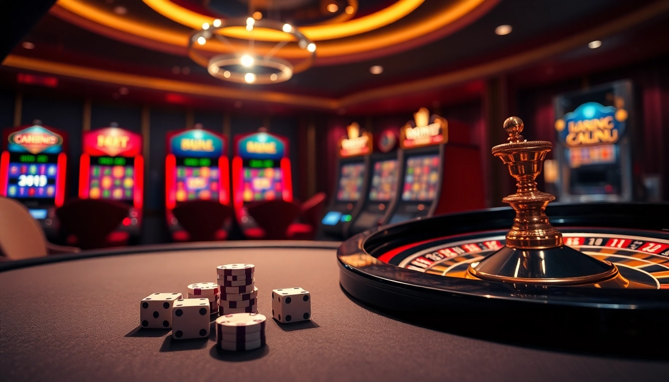 Experience the elegance of casino gaming at urr88.com with vibrant tables, chips, and slots.