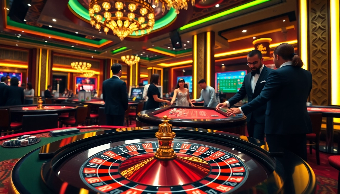Experience the thrill of gambling at nhà cái 789win with vibrant casino visuals.