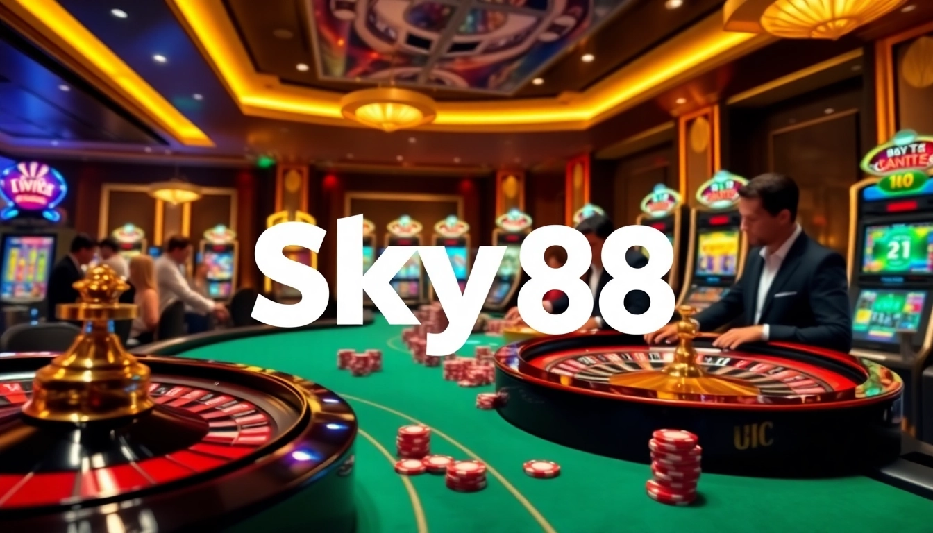 Experience the excitement of Sky88 vom with vibrant casino tables and engaging gameplay.