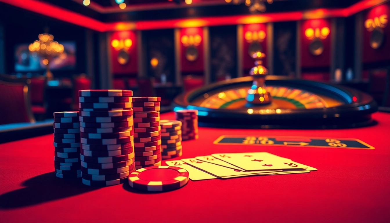 Experience high-stakes excitement at https://jun88buzz.info/ with an elegant poker table scene featuring rich poker chips and vibrant cards.