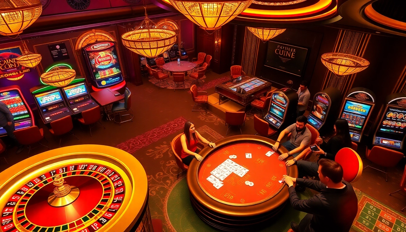 Experience thrilling casino action at https://tylebongdatructuyen.org/ with roulette wheels, poker tables, and players immersed in games.