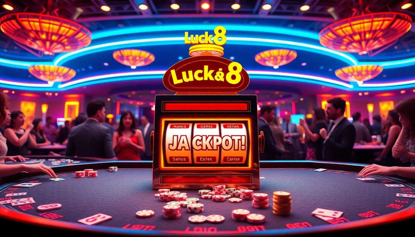 Luck8 offers an exciting casino experience with vibrant slot machines and enthusiastic players.
