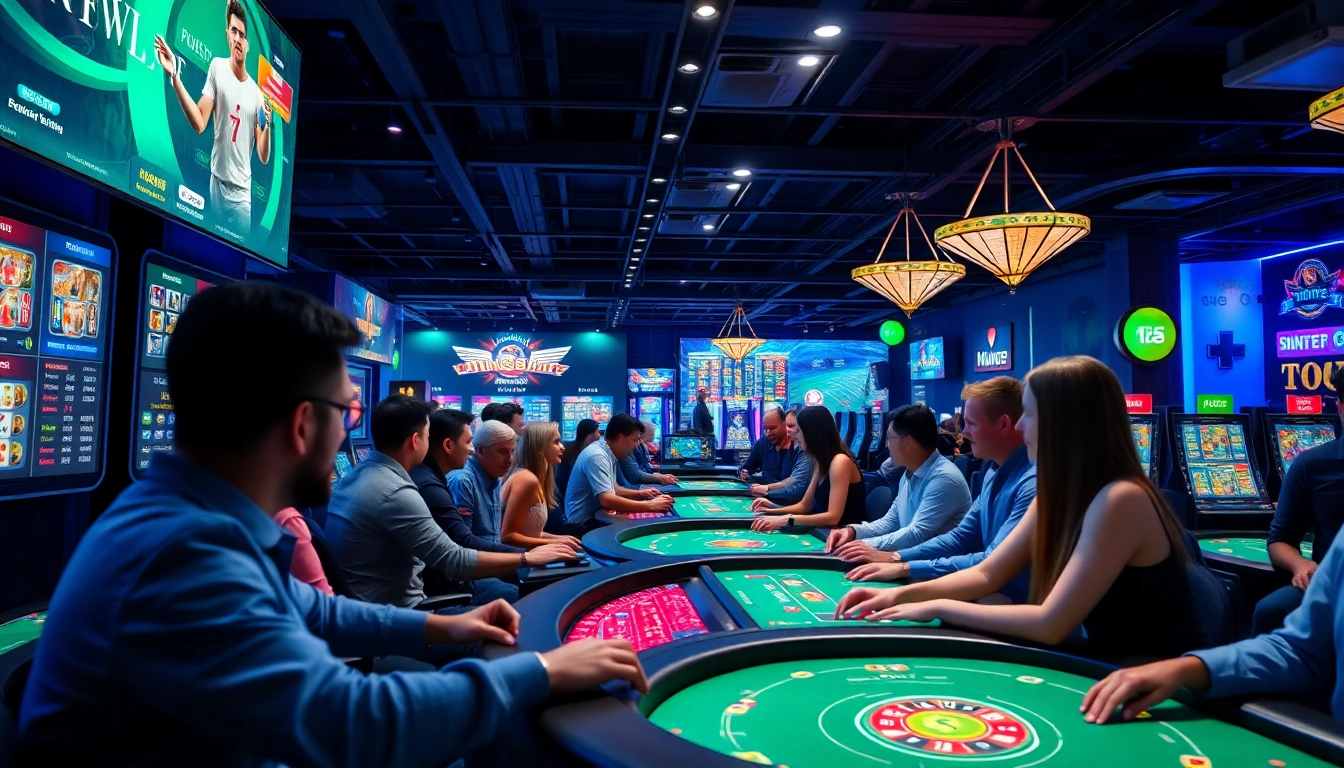 Exciting online gaming scene showcasing luck8win.live's vibrant casino and sports betting environment.