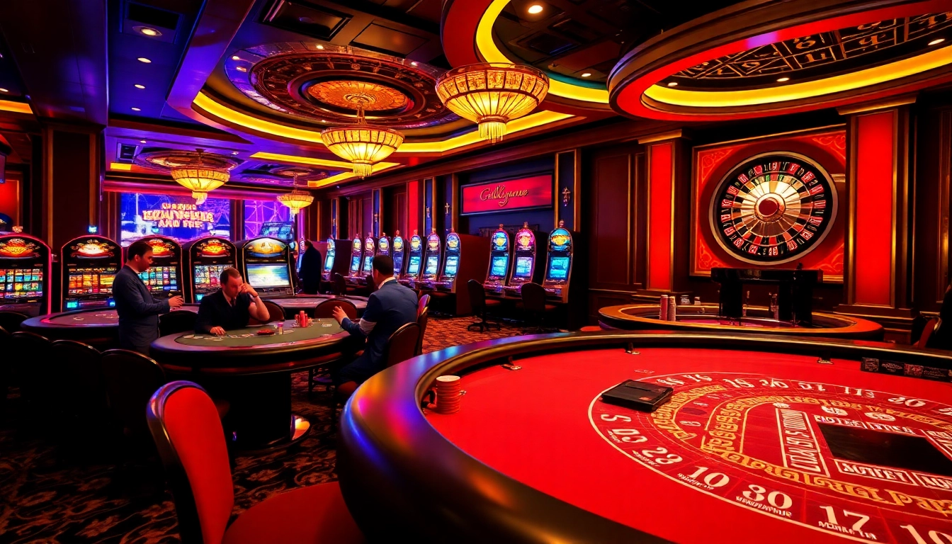 Go8 players engaging at a luxurious casino table in an exciting gaming atmosphere.