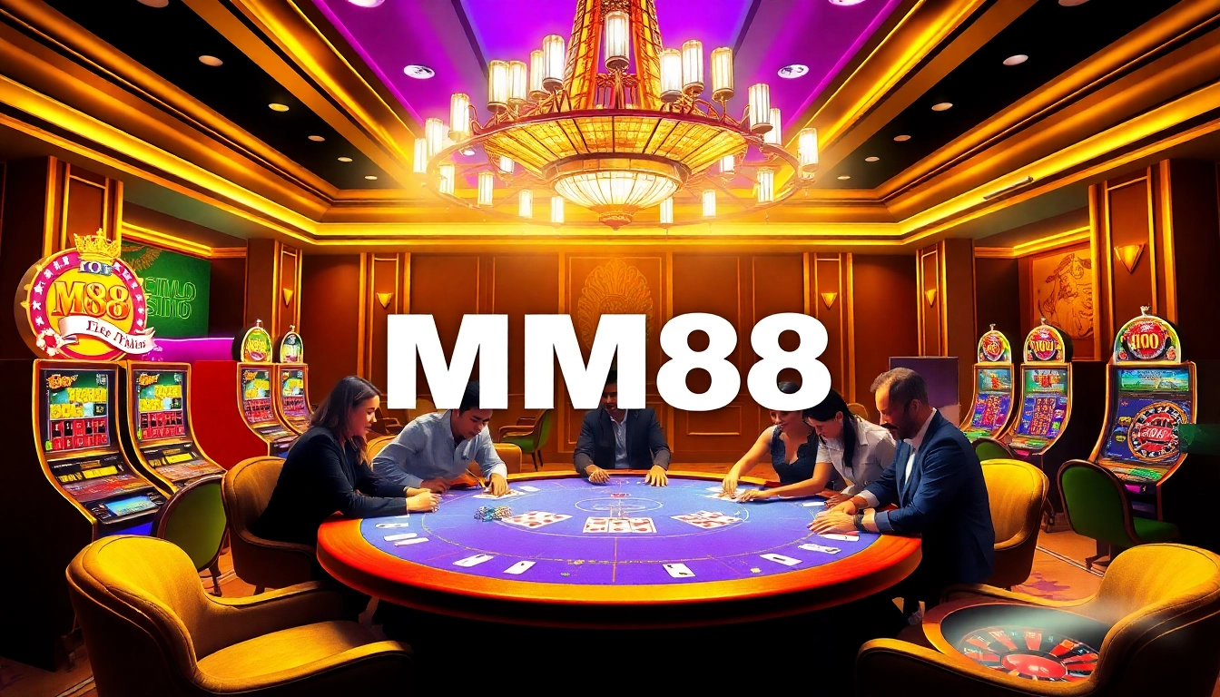 Experience the thrill of MM88 casino with vibrant poker games and luxurious slot machines.