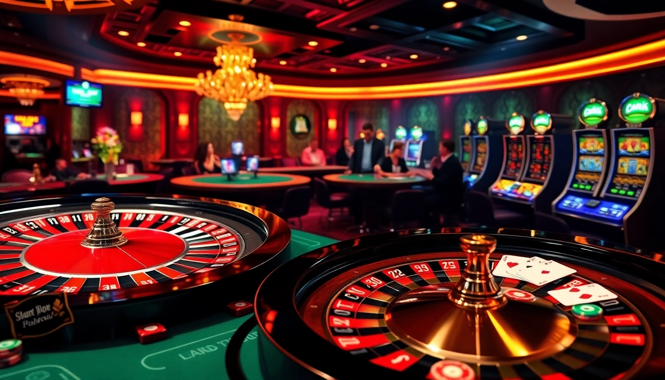 Engage with link 88i at a luxurious casino featuring vibrant slot machines and exciting poker action.