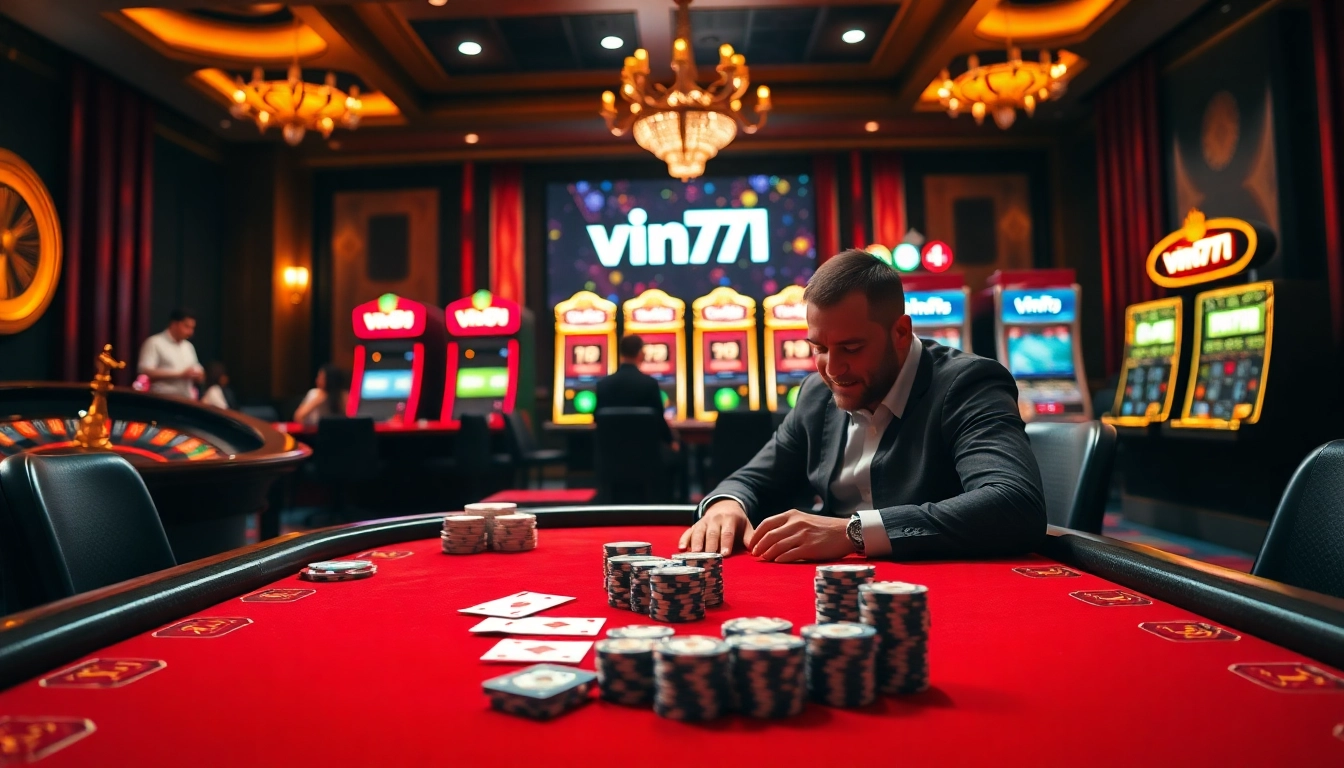 Experience the thrill of winning at vin7771 with engaging poker gameplay, vibrant casino elements, and digital betting.