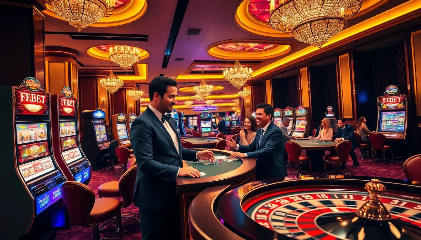 Experience the thrill of winning at Febet's luxurious casino tables filled with excitement.