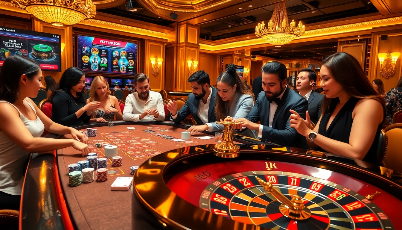 Experience thrilling gameplay with https://thabethome.com/ at a vibrant casino table.