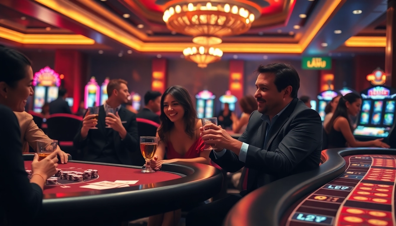 Experience the thrill of Lauthaitv's luxurious online casino with engaging gaming tables and exciting players.