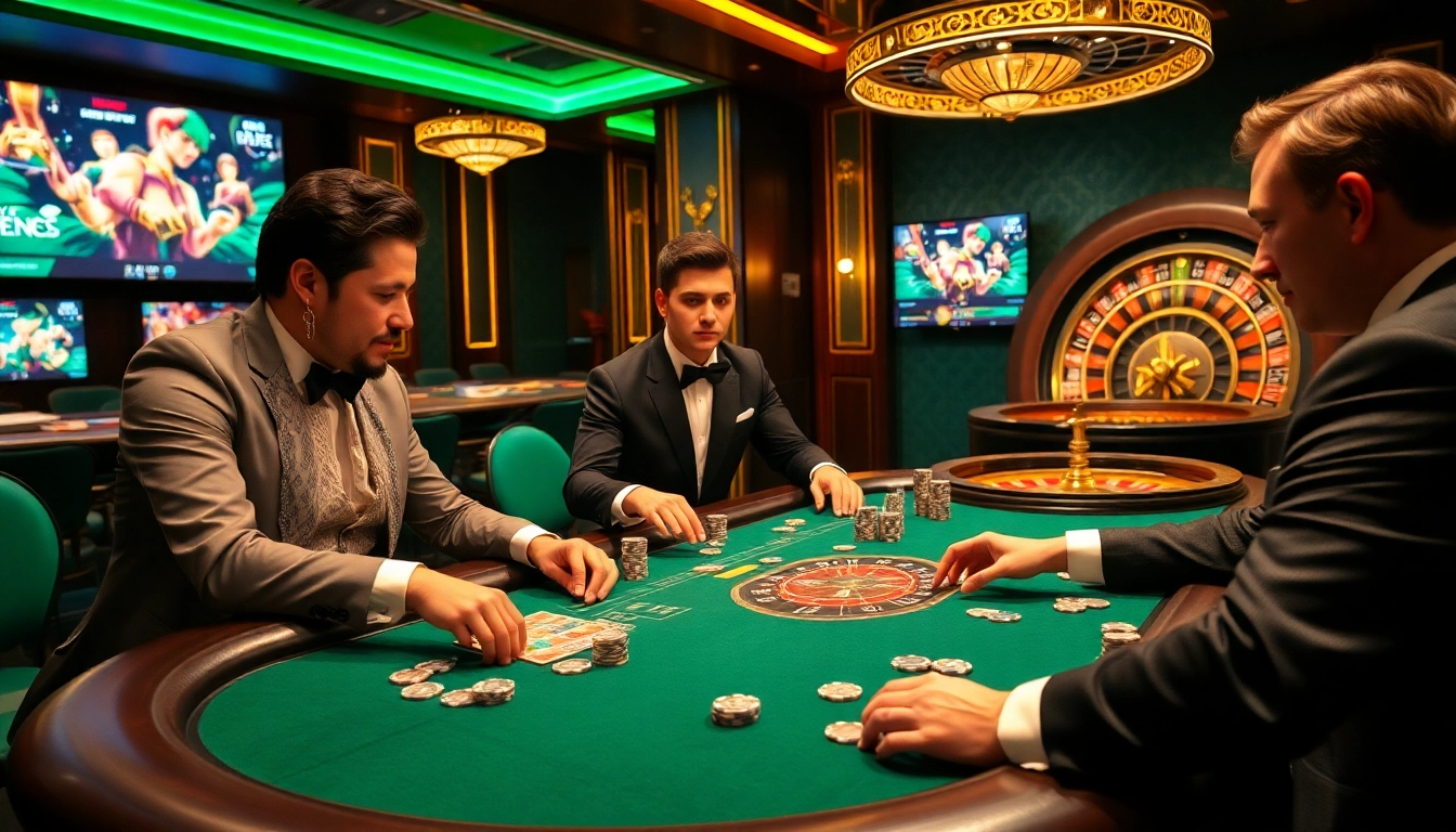 Experience thrilling poker action at king88 with luxurious chips and cards illuminating the casino atmosphere.